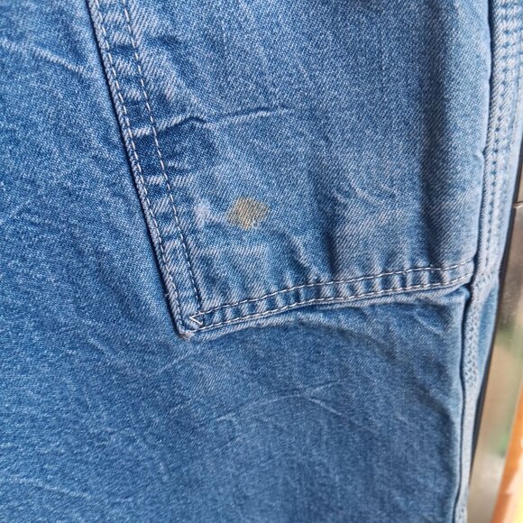 44x32 Vintage Key Denim Carpenter Utility Jeans Relaxed 1990's Mexico Deistresss - Picture 8 of 8